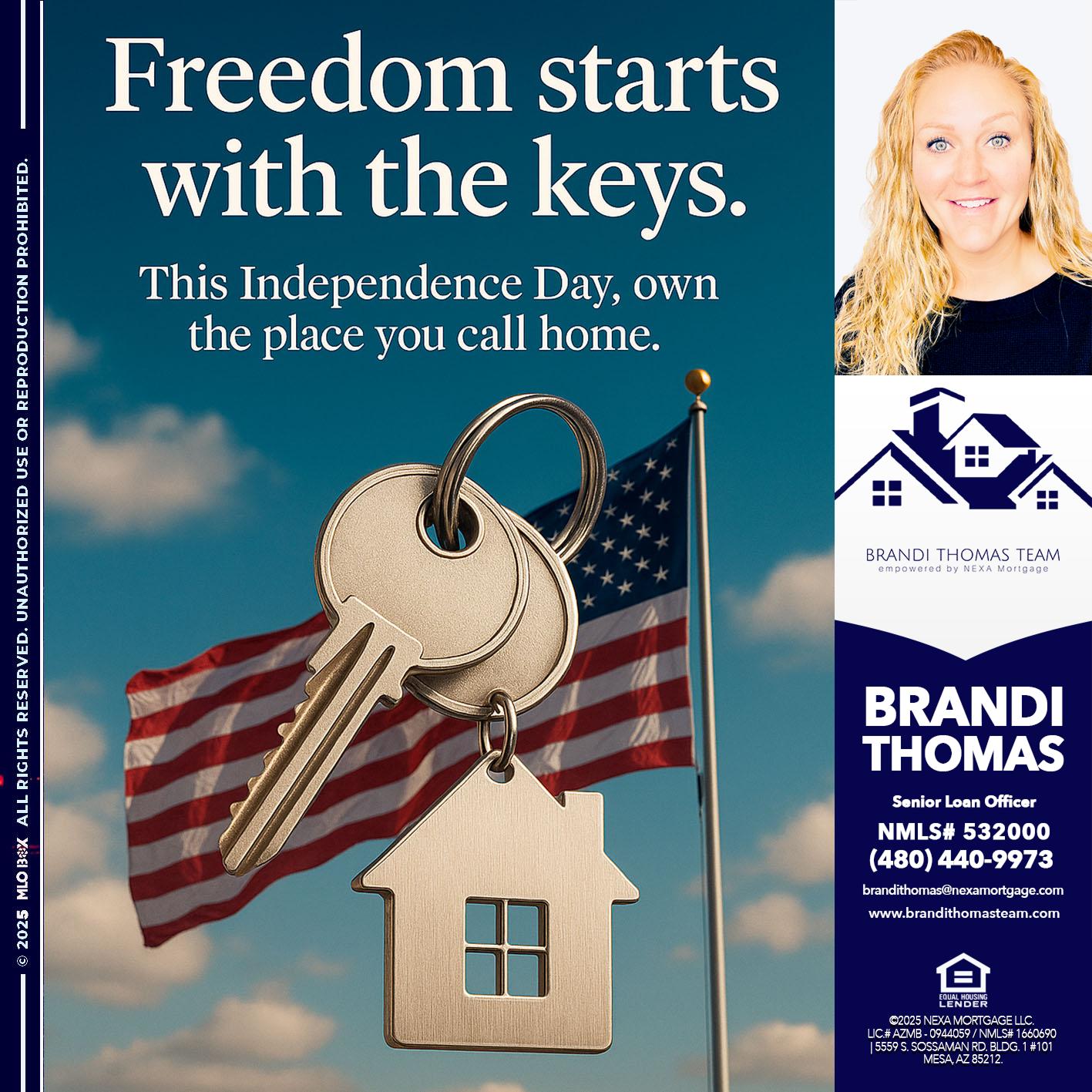 FREEDOM STARTS - Brandi Thomas Team -Senior Loan Officer