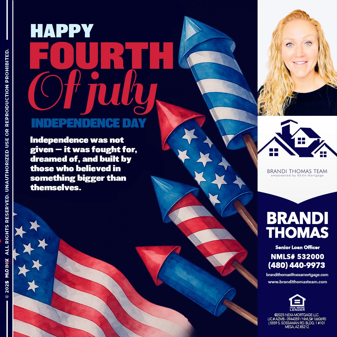 happy fourth - Brandi Thomas Team -Senior Loan Officer