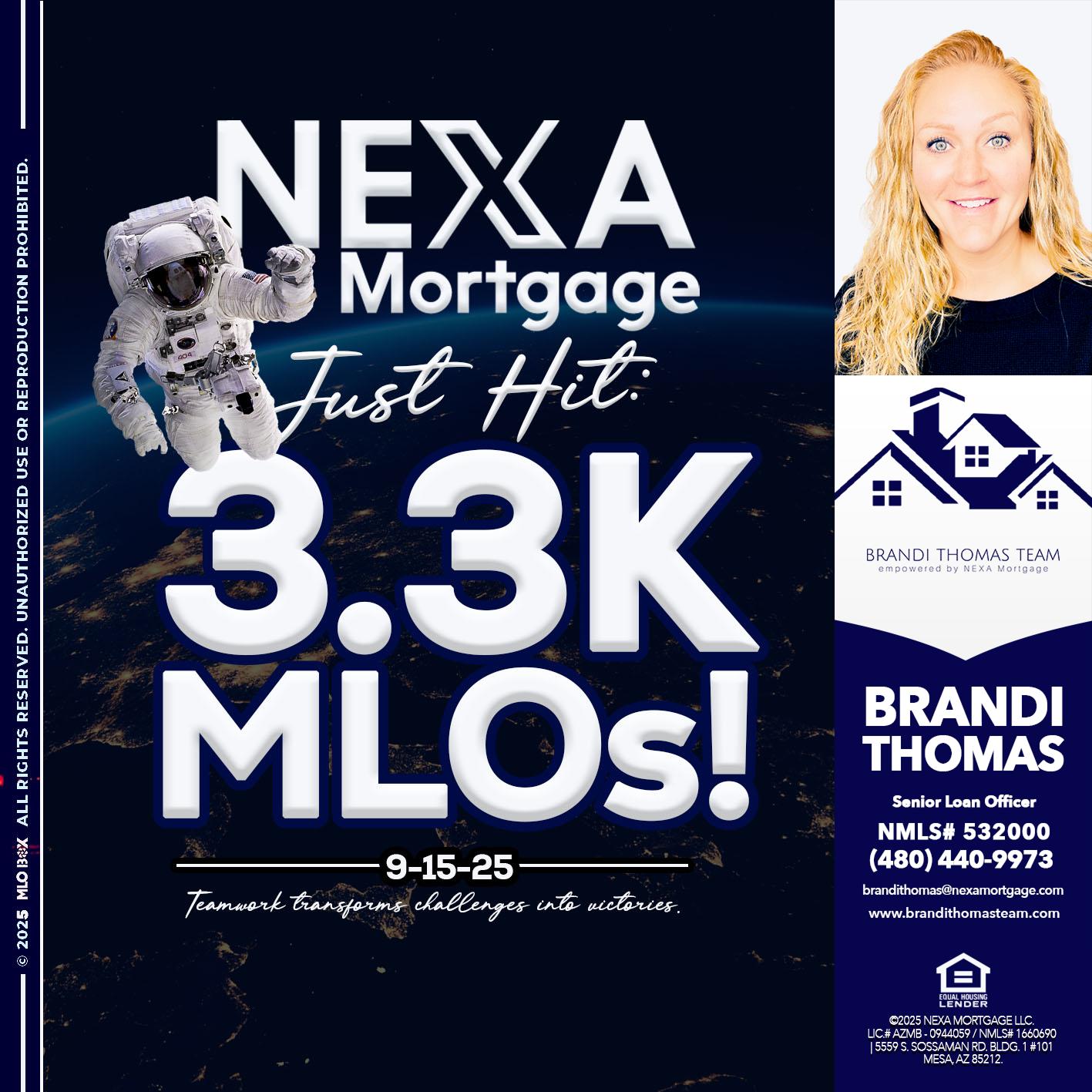 3.3K - Brandi Thomas Team -Senior Loan Officer