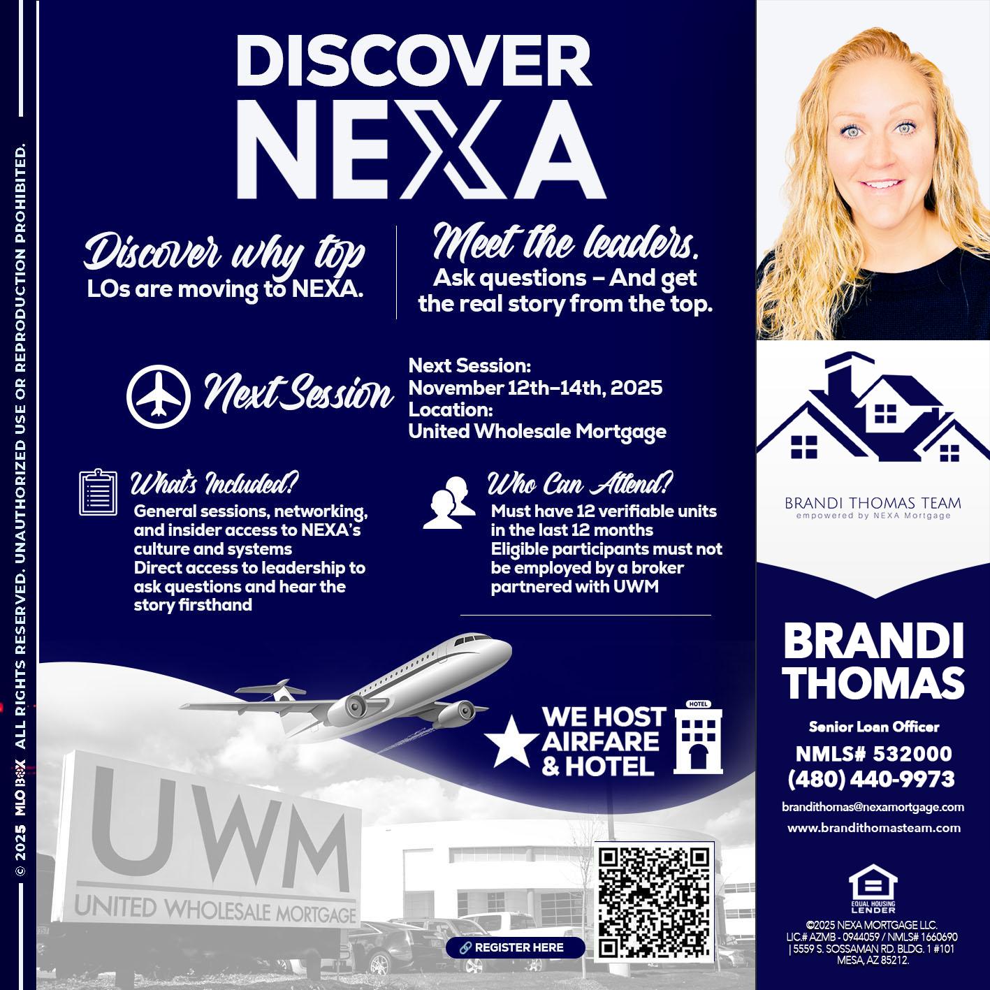 DISCOVER NEXA - Brandi Thomas Team -Senior Loan Officer