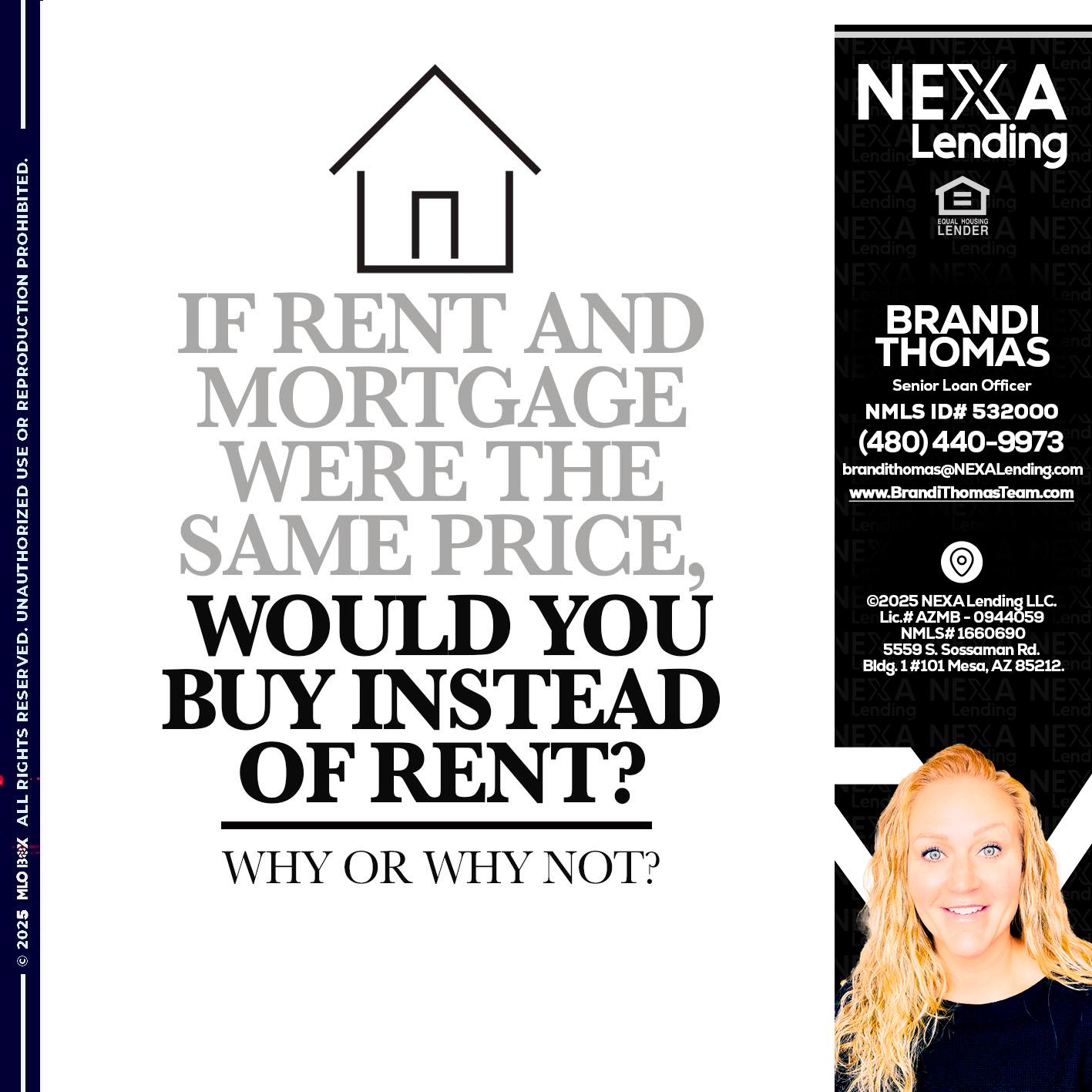 IF RENT - Brandi Thomas Team -Senior Loan Officer