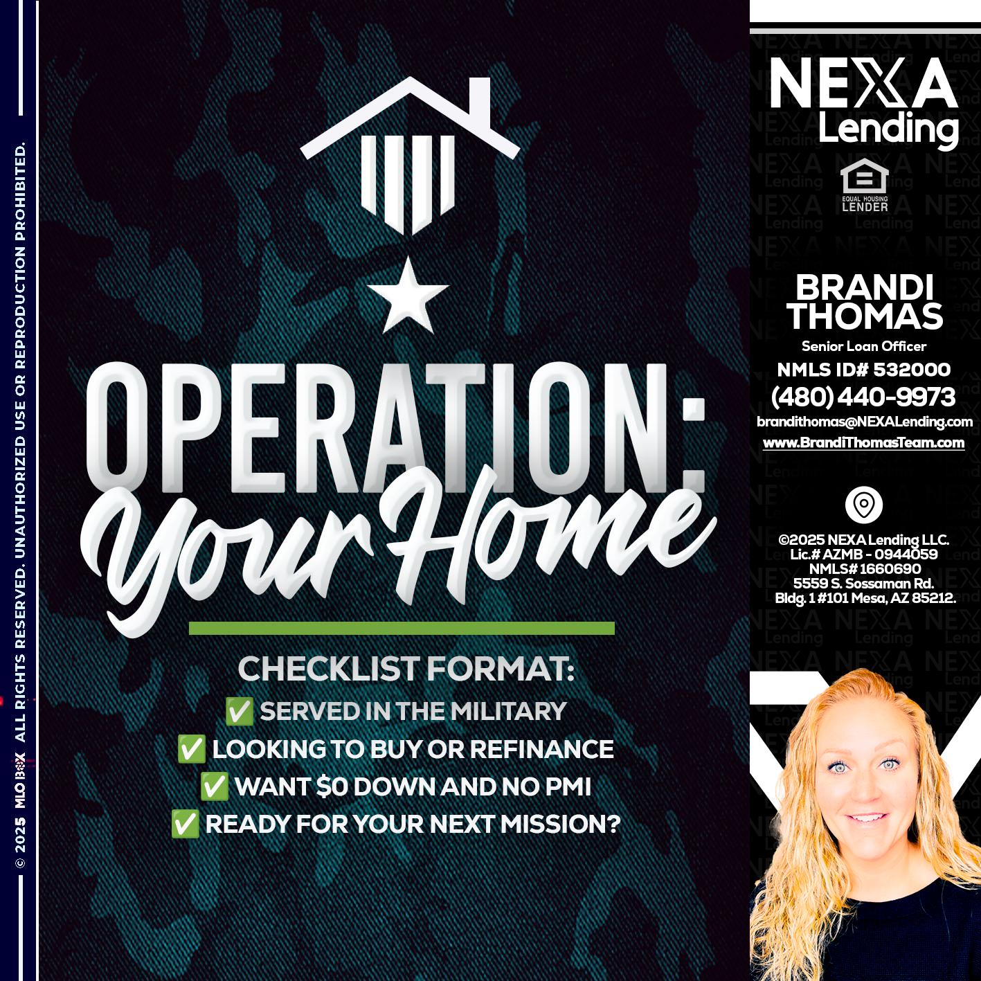 OPERATION YOUR HOME - Brandi Thomas Team -Senior Loan Officer